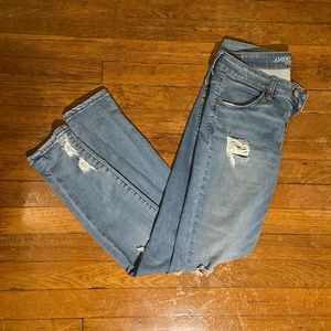 American Eagle ripped denim jeggings